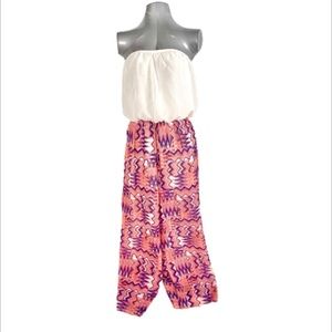 Long Strapless Tribal Pink Jumper